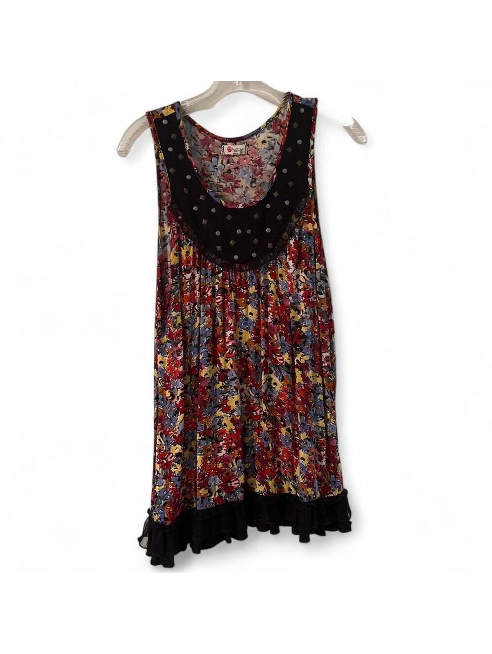 Vintage Y2K Olsenboye Floral Studded Lace Tunic Top XL